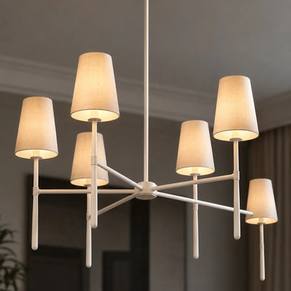 RoyaleGlow Modern Chandelier Hanging Light Fixture Metal LED Dining Room - Royale Basic