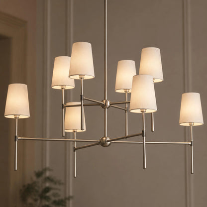 RoyaleGlow Modern Chandelier Hanging Light Fixture Metal LED Dining Room - Royale Basic