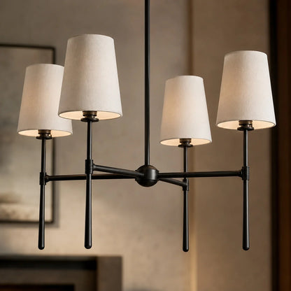 RoyaleGlow Modern Chandelier Hanging Light Fixture Metal LED Dining Room - Royale Basic