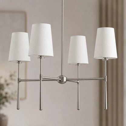 RoyaleGlow Modern Chandelier Hanging Light Fixture Metal LED Dining Room - Royale Basic