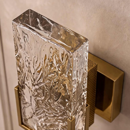 RoyaleGlow Modern Crystal Wall Sconce Light Fixture Metal Frame E14 LED Hardwired Wall Lamp - Royale Basic