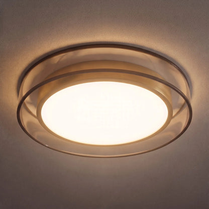 RoyaleGlow Modern Flush Mount LED Ceiling Light with Layered Glass - Royale Basic