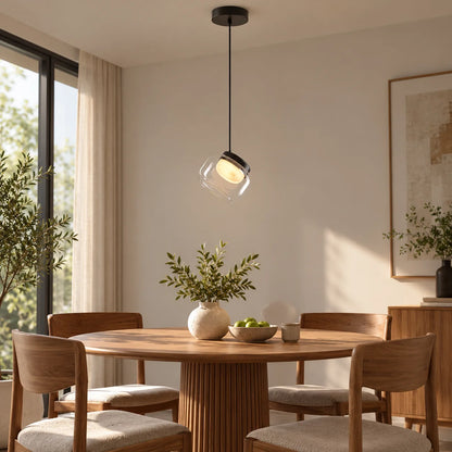 RoyaleGlow Modern Glass Globe Pendant Light Alabaster LED Lamp - Royale Basic