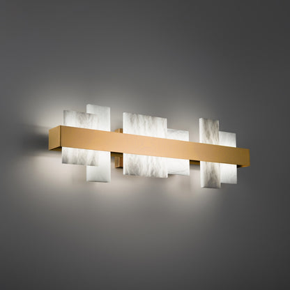 RoyaleGlow Modern LED Alabaster Vanity Sconce for Bathroom Mirror, Luxury Hotel Decor-Royale Basic