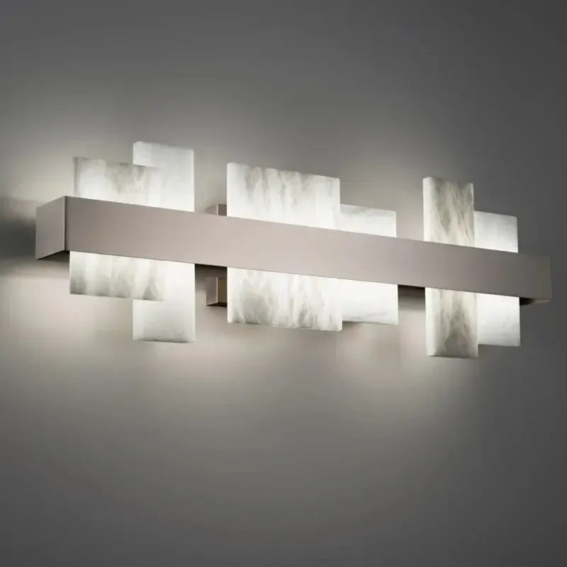 RoyaleGlow Modern LED Alabaster Vanity Sconce for Bathroom Mirror, Luxury Hotel Decor-Royale Basic