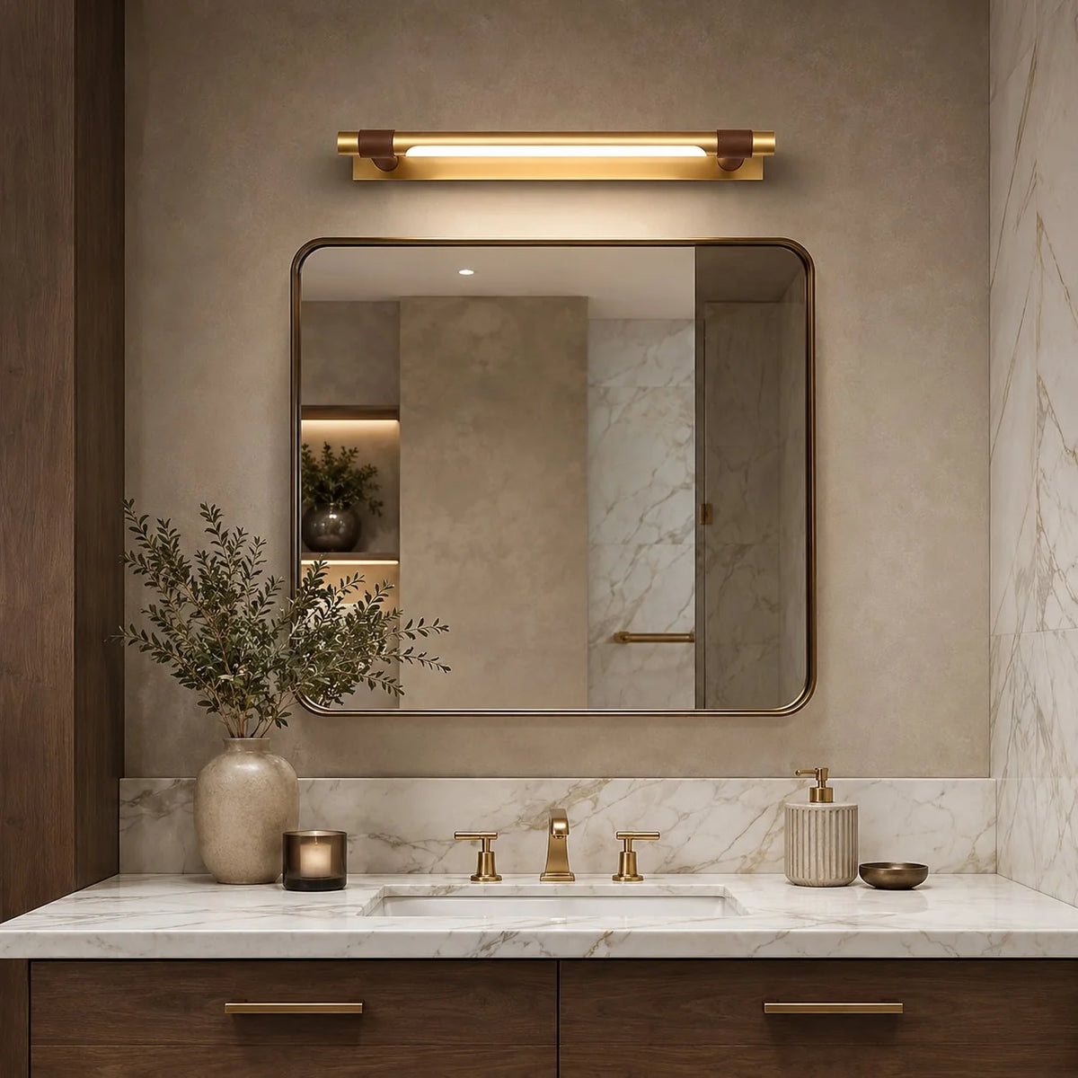 RoyaleGlow Modern LED Bathroom Vanity Light Wall Mounted Acrylic Fixture - Royale Basic