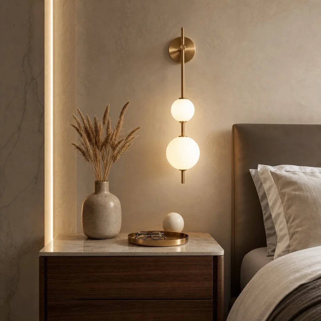 RoyaleGlow Modern LED Wall Sconce Glass Globe Light Fixture - Royale Basic