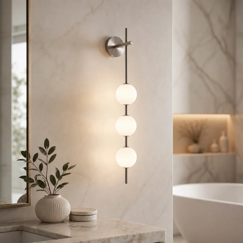 RoyaleGlow Modern LED Wall Sconce Glass Globe Light Fixture - Royale Basic