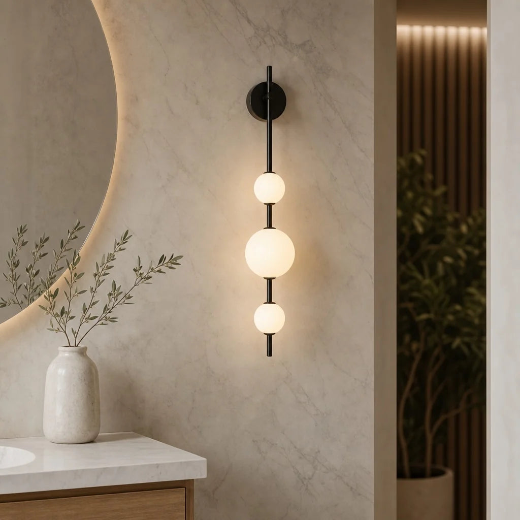 RoyaleGlow Modern LED Wall Sconce Glass Globe Light Fixture - Royale Basic