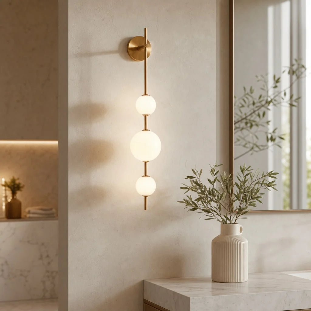 RoyaleGlow Modern LED Wall Sconce Glass Globe Light Fixture - Royale Basic
