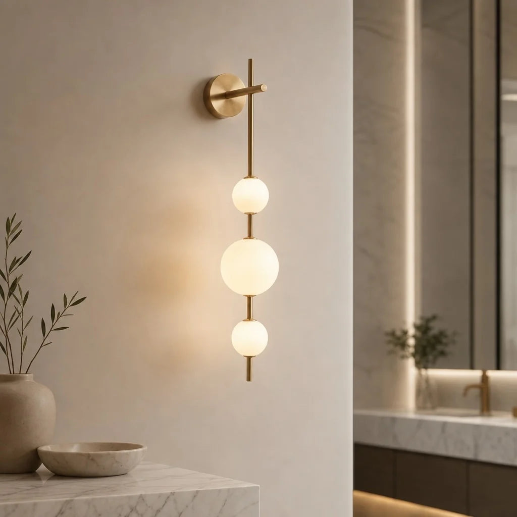 RoyaleGlow Modern LED Wall Sconce Glass Globe Light Fixture - Royale Basic