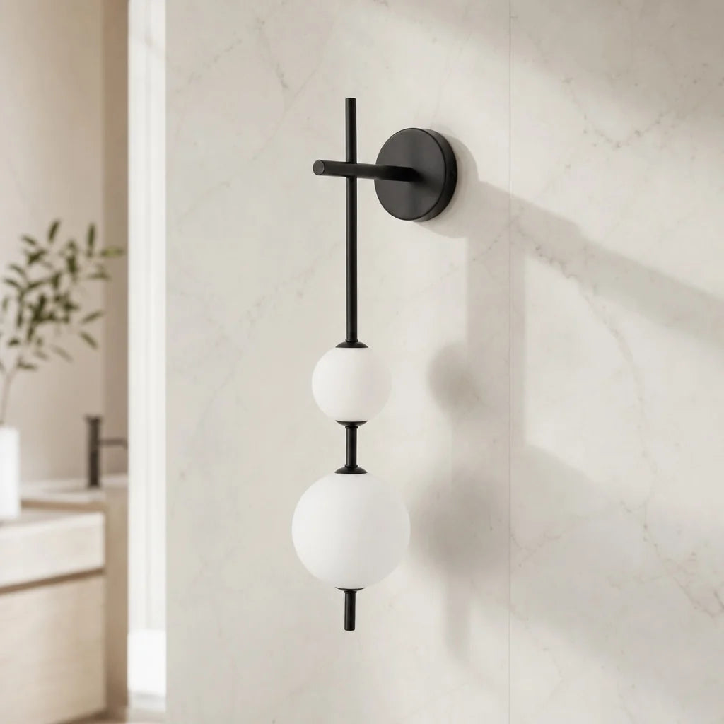 RoyaleGlow Modern LED Wall Sconce Glass Globe Light Fixture - Royale Basic
