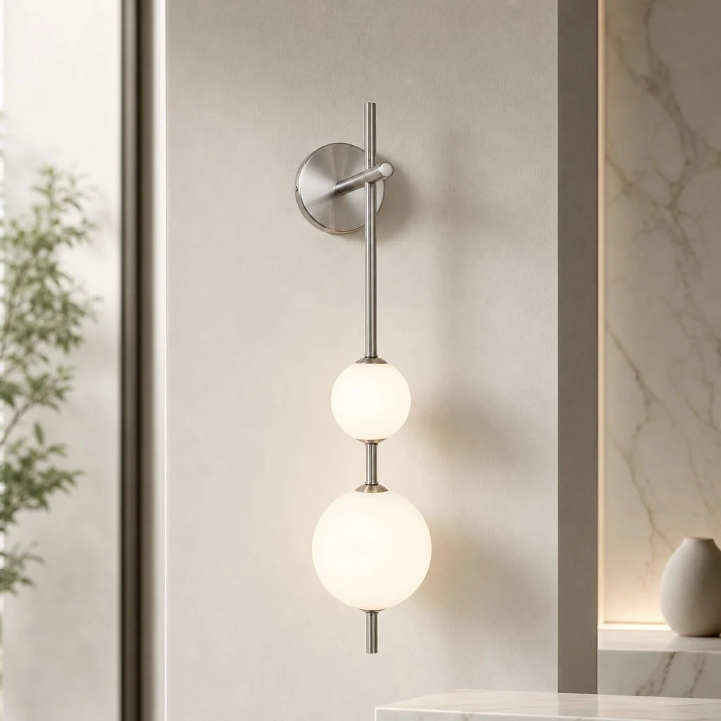 RoyaleGlow Modern LED Wall Sconce Glass Globe Light Fixture - Royale Basic