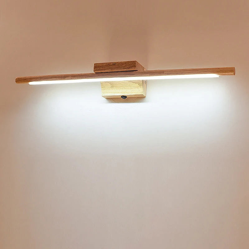 RoyaleGlow Modern LED Wooden Wall Sconce Vanity Light Fixture - Royale Basic