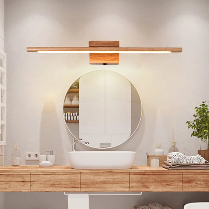RoyaleGlow Modern LED Wooden Wall Sconce Vanity Light Fixture - Royale Basic