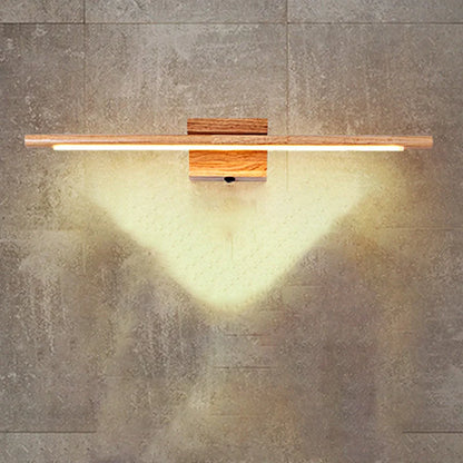 RoyaleGlow Modern LED Wooden Wall Sconce Vanity Light Fixture - Royale Basic