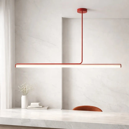 RoyaleGlow Modern Long Tube Pendant Light Chrome Hanging Lamp - Royale Basic