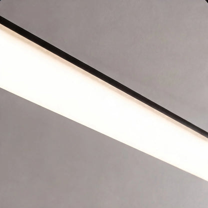 RoyaleGlow Modern Long Tube Pendant Light Chrome Hanging Lamp - Royale Basic