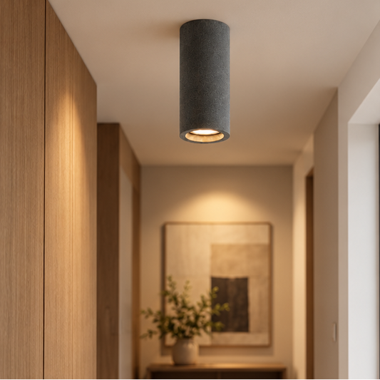 RoyaleGlow Modern Minimalist Concrete LED Ceiling Light Fixture - Royale Basic