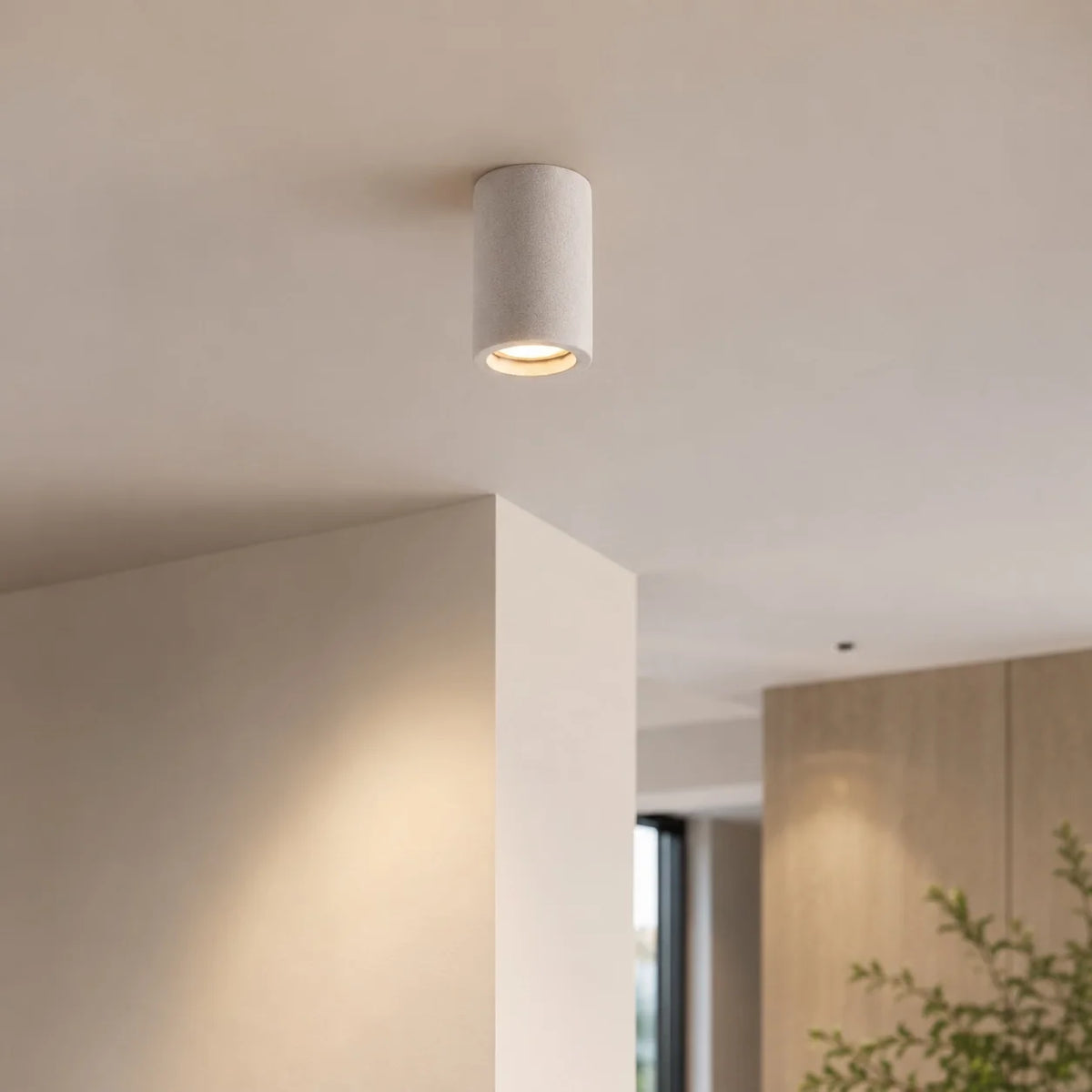 RoyaleGlow Modern Minimalist Concrete LED Ceiling Light Fixture - Royale Basic