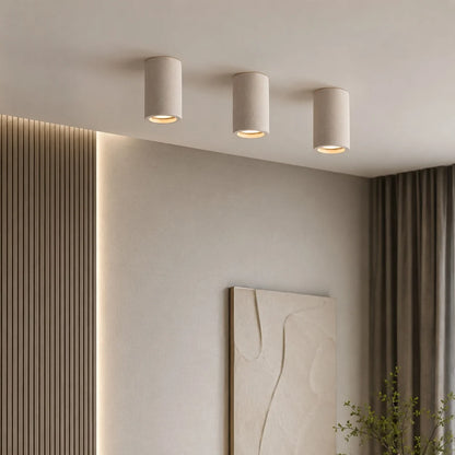 RoyaleGlow Modern Minimalist Concrete LED Ceiling Light Fixture - Royale Basic
