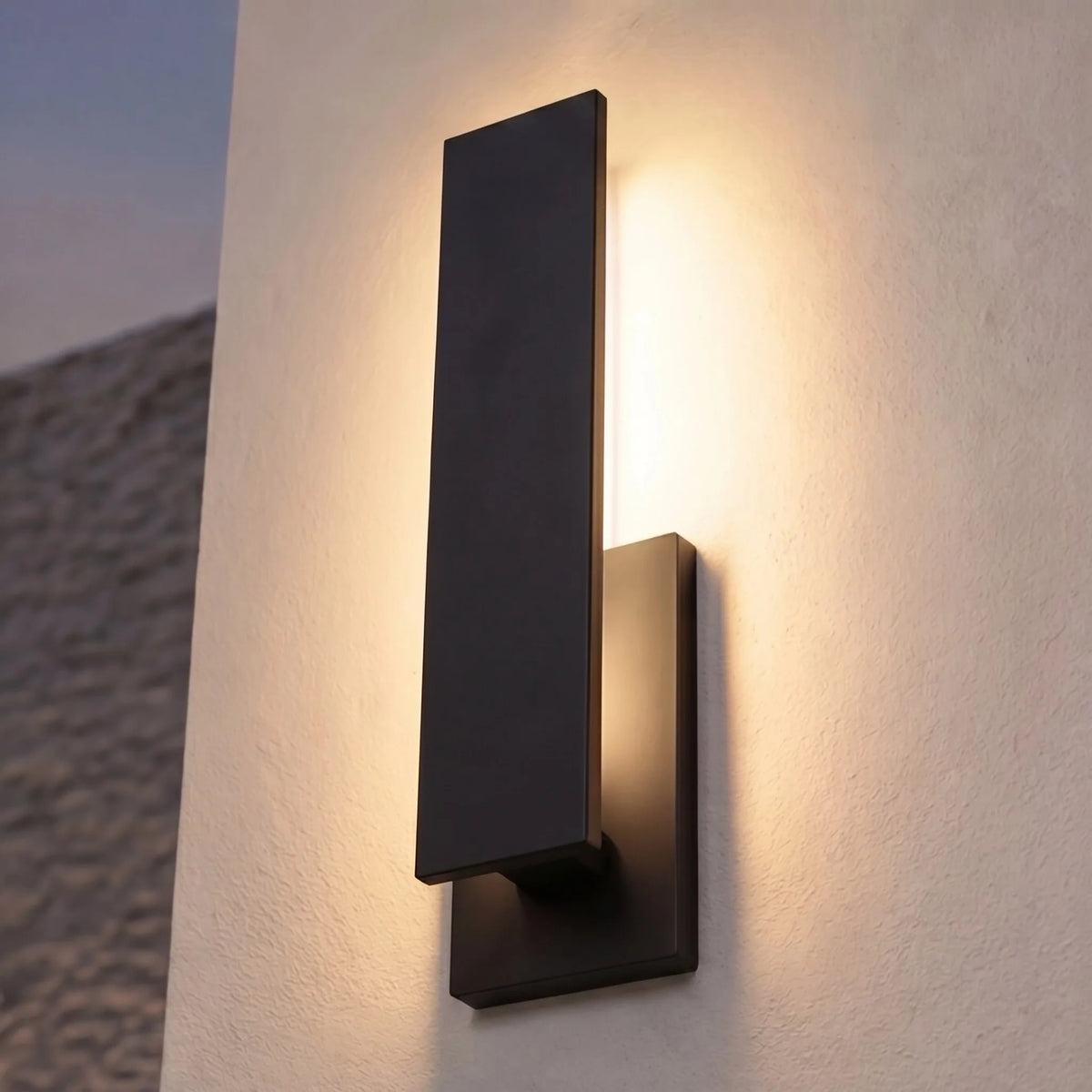 RoyaleGlow Modern Outdoor LED Wall Light Weatherproof Aluminum Fixture - Royale Basic