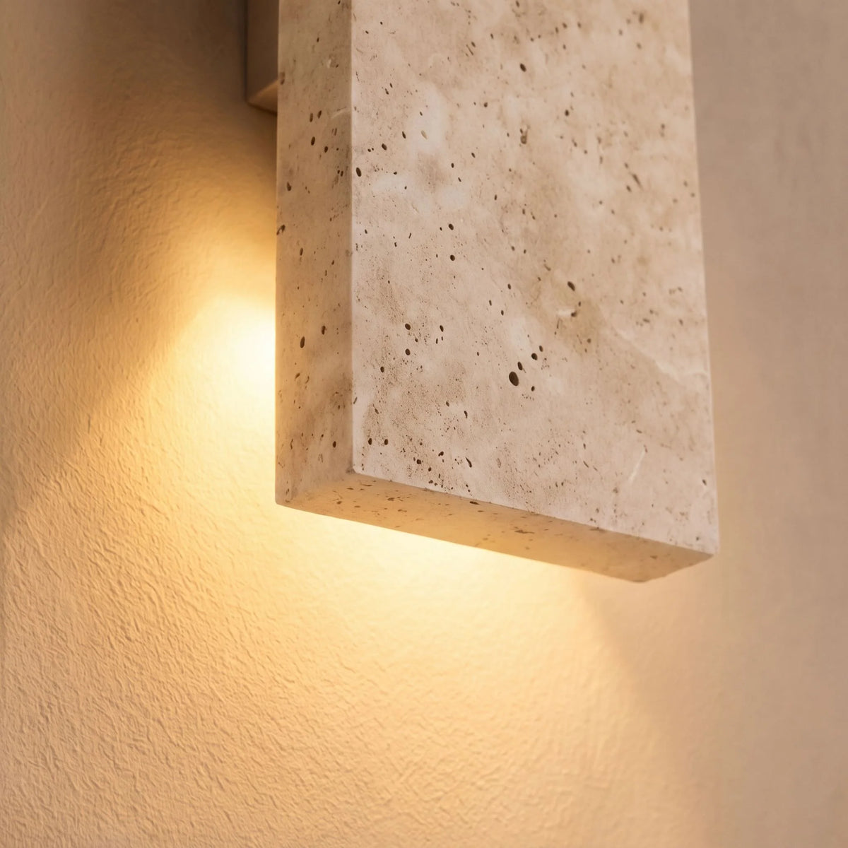 RoyaleGlow Modern Outdoor LED Wall Sconce Dimmable Natural Stone Light Fixture IP65 - Royale Basic