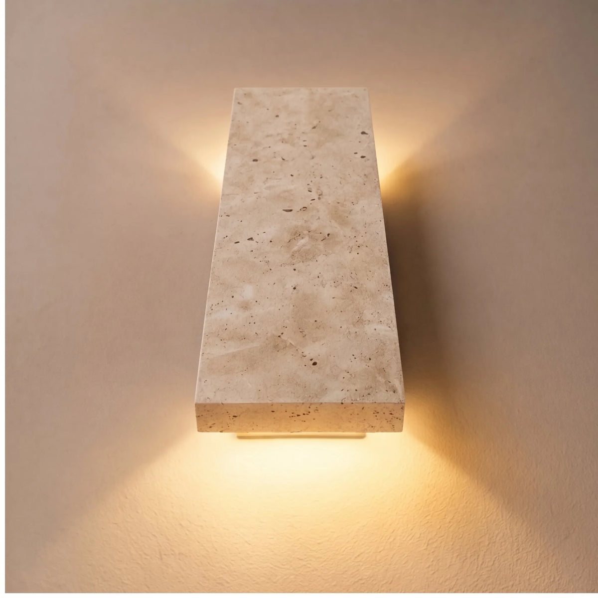 RoyaleGlow Modern Outdoor LED Wall Sconce Dimmable Natural Stone Light Fixture IP65 - Royale Basic