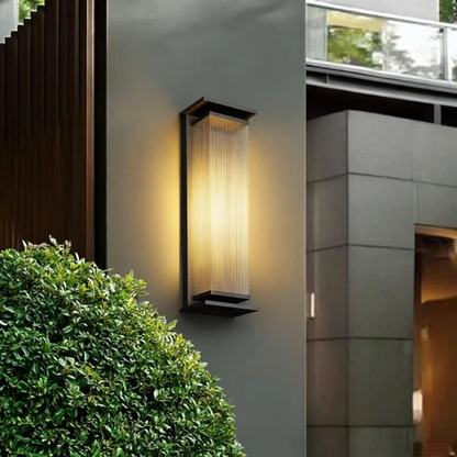 RoyaleGlow Modern Outdoor Wall Sconce - Stainless Steel & Acrylic Weatherproof Light-Royale Basic