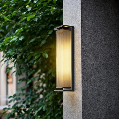 RoyaleGlow Modern Outdoor Wall Sconce - Stainless Steel & Acrylic Weatherproof Light-Royale Basic