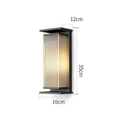RoyaleGlow Modern Outdoor Wall Sconce - Stainless Steel & Acrylic Weatherproof Light-Royale Basic
