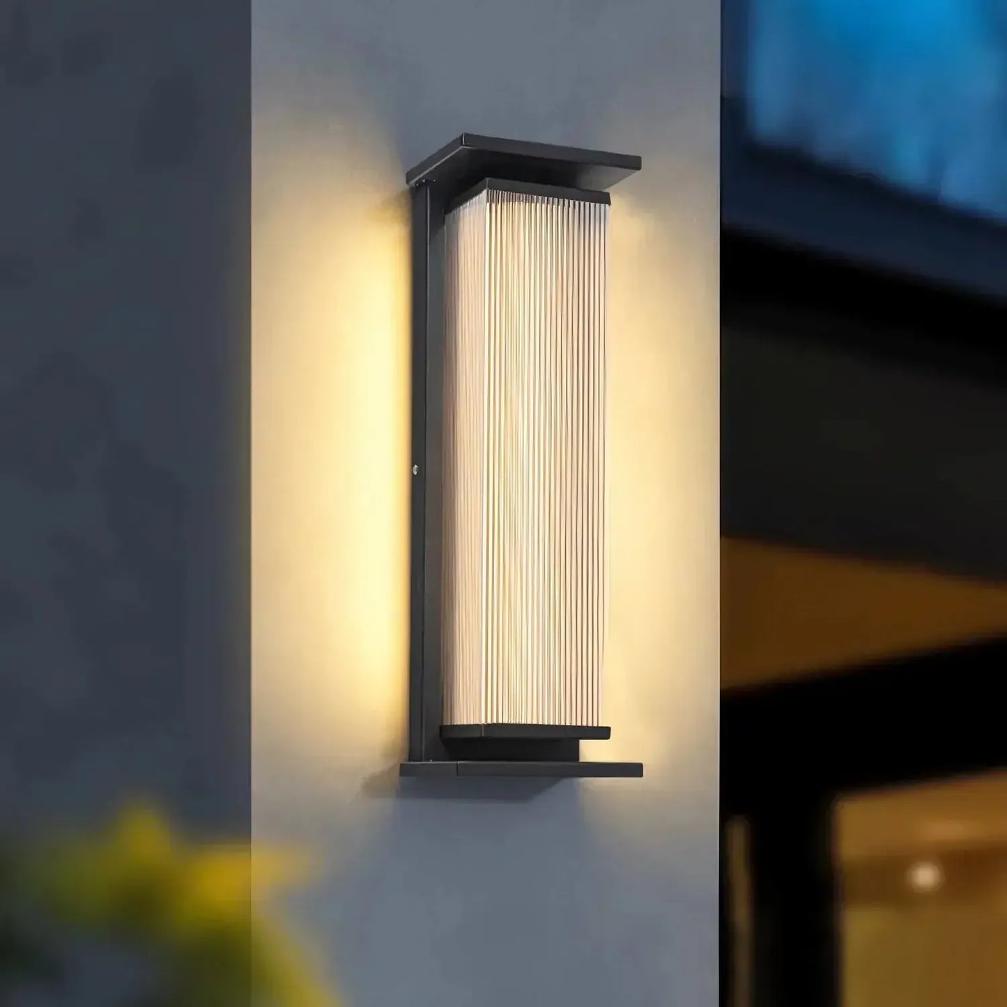 RoyaleGlow Modern Outdoor Wall Sconce - Stainless Steel & Acrylic Weatherproof Light-Royale Basic