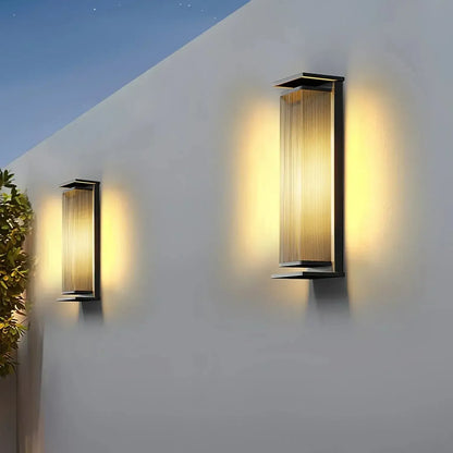 RoyaleGlow Modern Outdoor Wall Sconce - Stainless Steel & Acrylic Weatherproof Light-Royale Basic