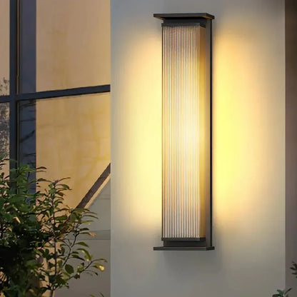 RoyaleGlow Modern Outdoor Wall Sconce - Stainless Steel & Acrylic Weatherproof Light-Royale Basic