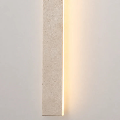 RoyaleGlow Modern Travertine and Wood Wall Sconce Light - Royale Basic