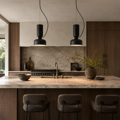 RoyaleGlow Modern White Pendant Light Kitchen Island Hanging Lamp - Royale Basic
