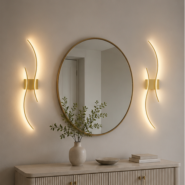 RoyaleGlow Modern Wireless Wall Sconce - Dimmable LED with Remote & 3 Color Temps-Royale Basic