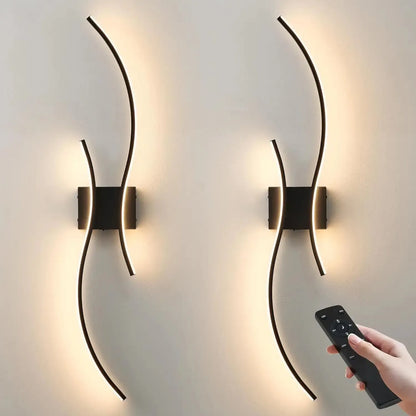 RoyaleGlow Modern Wireless Wall Sconce - Dimmable LED with Remote & 3 Color Temps-Royale Basic