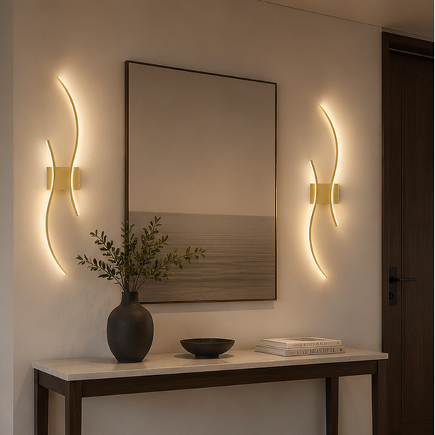 RoyaleGlow Modern Wireless Wall Sconce - Dimmable LED with Remote & 3 Color Temps-Royale Basic