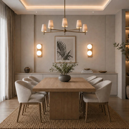 RoyaleGlow Modern Wood Wall Sconce Dimmable Glass Globe Vanity Light Fixture - Royale Basic