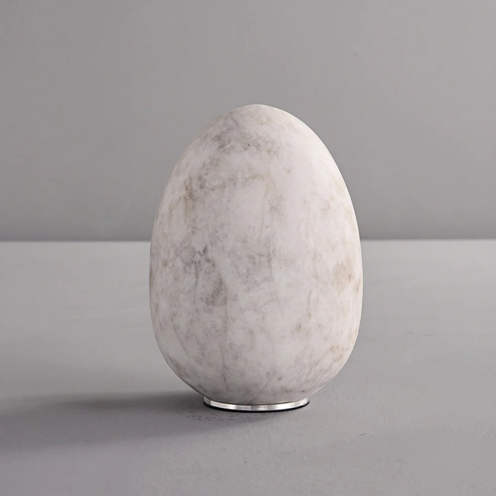 RoyaleGlow Natural Alabaster Cordless Accent Lamp Rechargeable Stone Light - Royale Basic