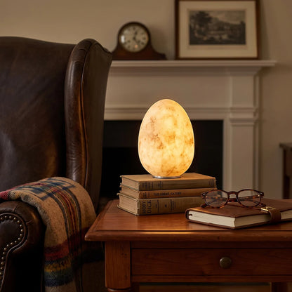 RoyaleGlow Natural Alabaster Cordless Accent Lamp Rechargeable Stone Light - Royale Basic