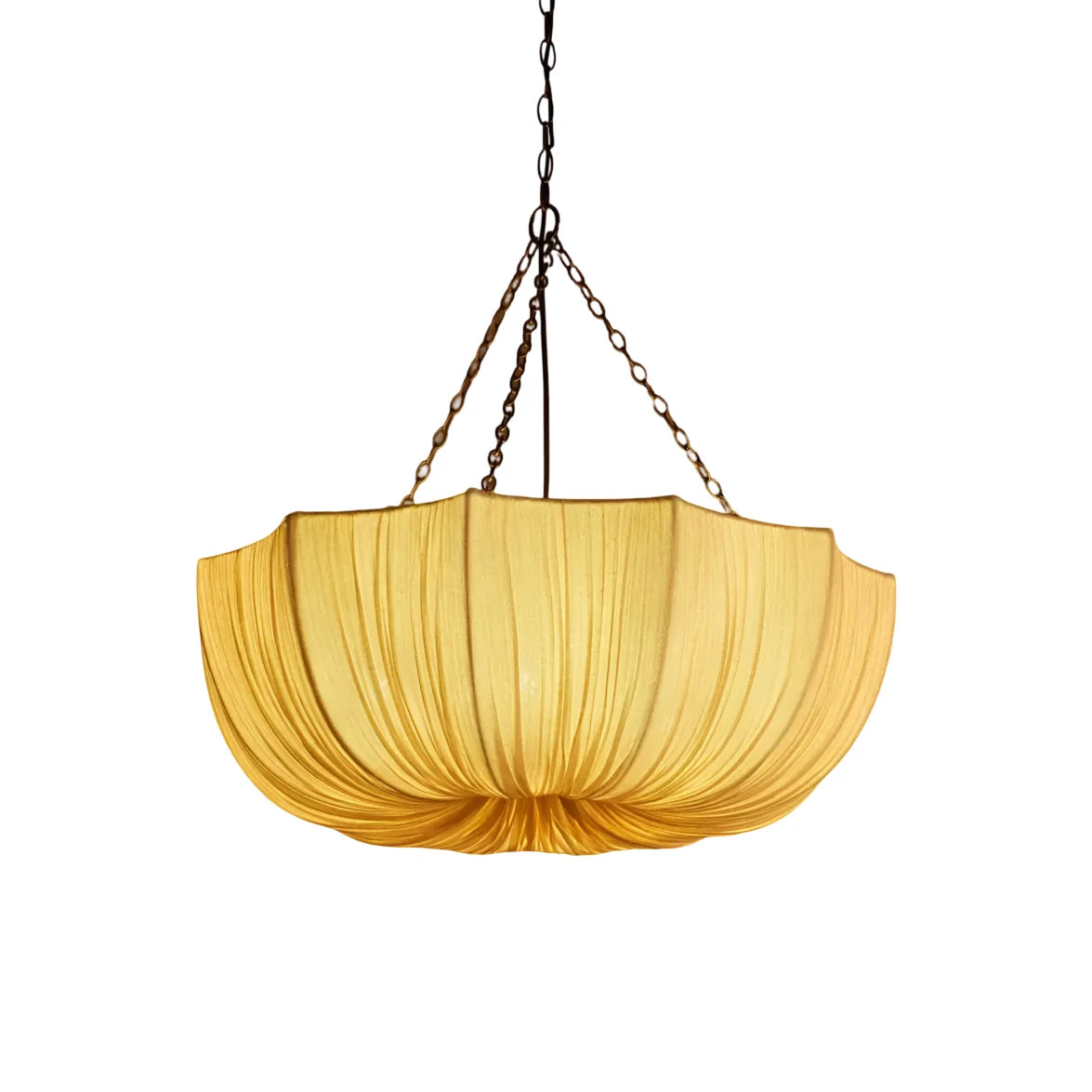 RoyaleGlow Pleated Fabric Pendant Light Hanging Ceiling Lamp - Royale Basic