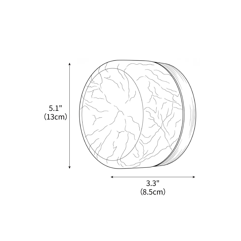 RoyaleGlow Round Alabaster Wall Sconce Modern Brass Light Fixture - Royale Basic