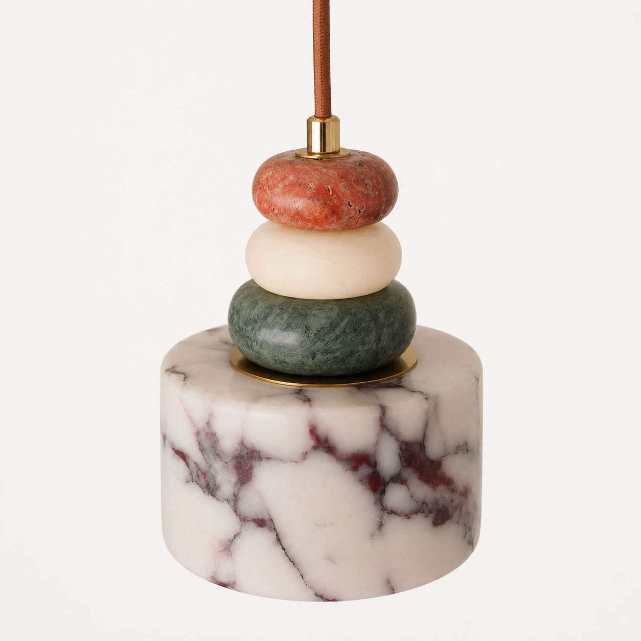 RoyaleGlow Sculptural Marble Pendant Light - Organic Modern Ceiling Fixture-Royale Basic