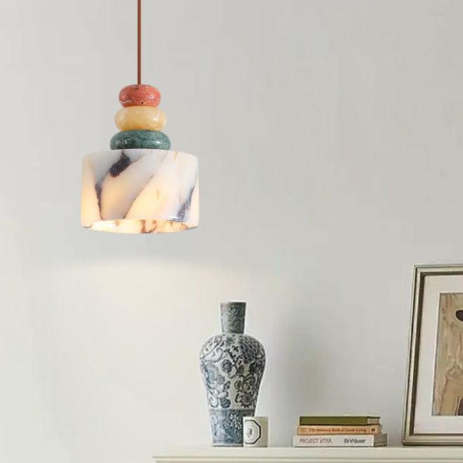 RoyaleGlow Sculptural Marble Pendant Light - Organic Modern Ceiling Fixture-Royale Basic