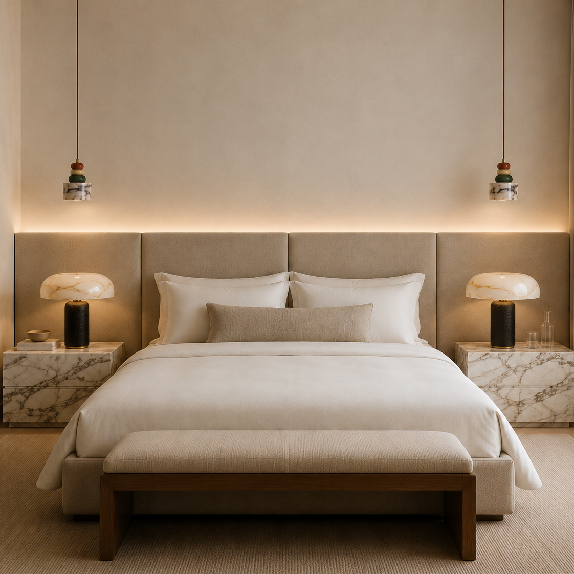 RoyaleGlow Sculptural Marble Pendant Light - Organic Modern Ceiling Fixture-Royale Basic