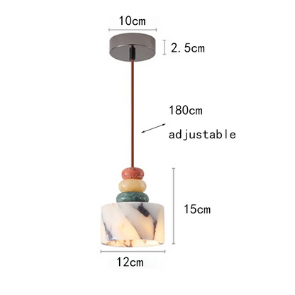 RoyaleGlow Sculptural Marble Pendant Light - Organic Modern Ceiling Fixture-Royale Basic