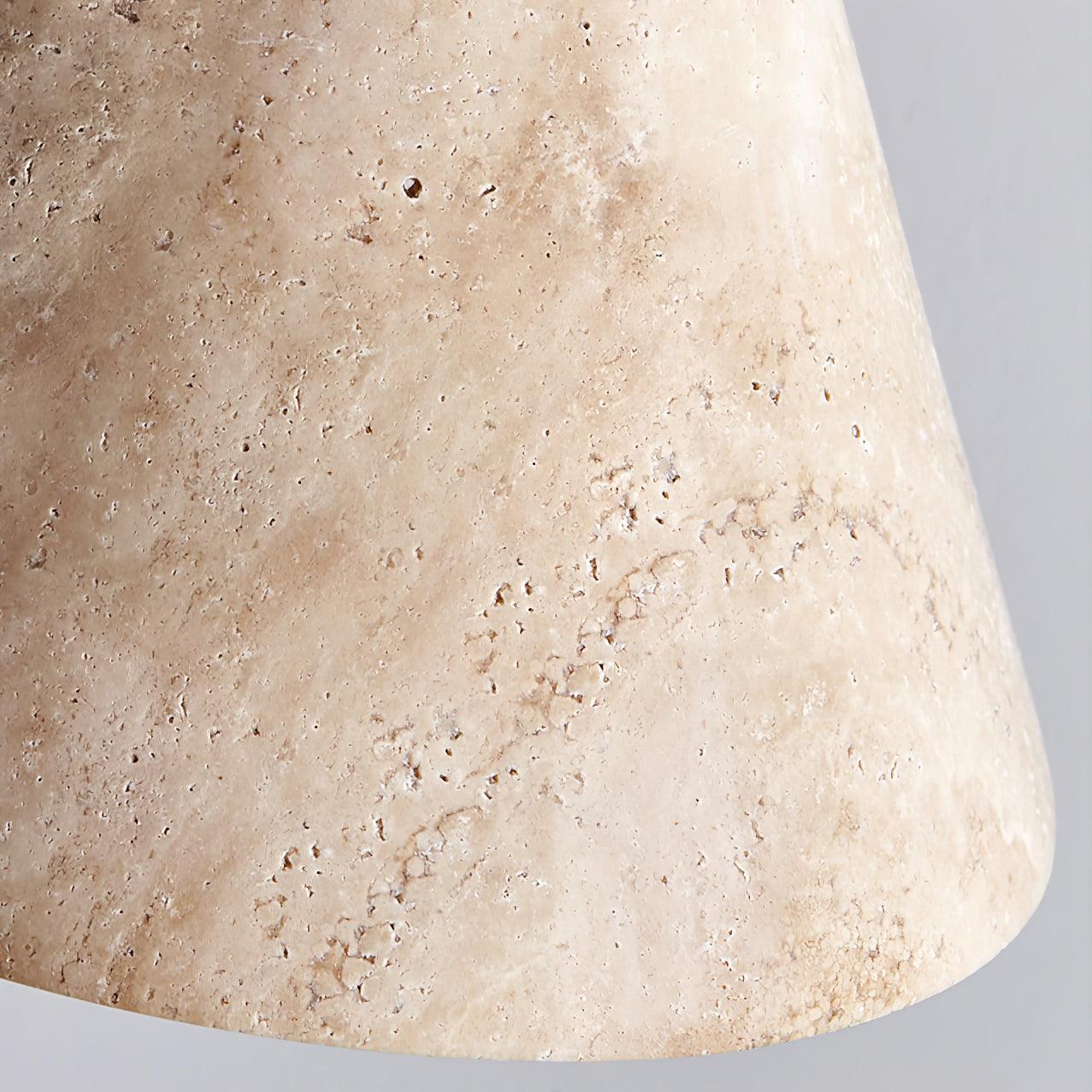 RoyaleGlow Travertine Pendant Light - Modern Natural Stone Hanging Lamp-Royale Basic