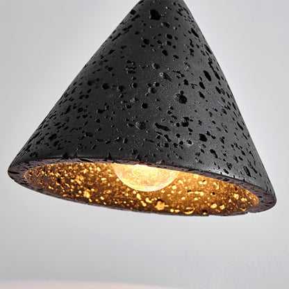 RoyaleGlow Travertine Pendant Light - Modern Natural Stone Hanging Lamp-Royale Basic